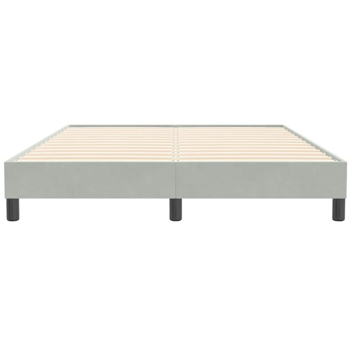 kontinentalseng uden madras 160x210 cm fløjl lysegrå