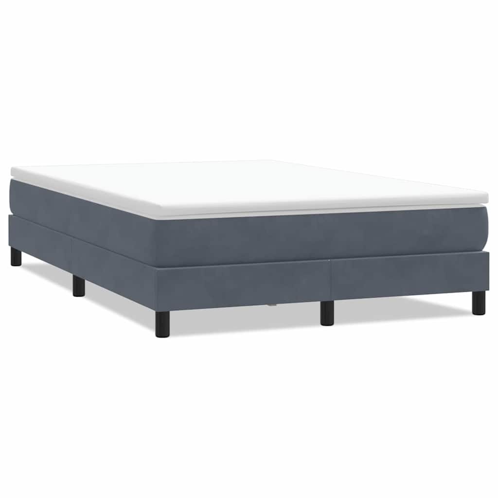 kontinentalseng uden madras 160x210 cm fløjl mørkegrå