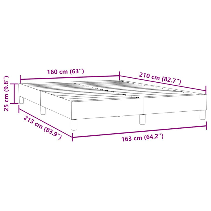 kontinentalseng uden madras 160x210 cm fløjl sort