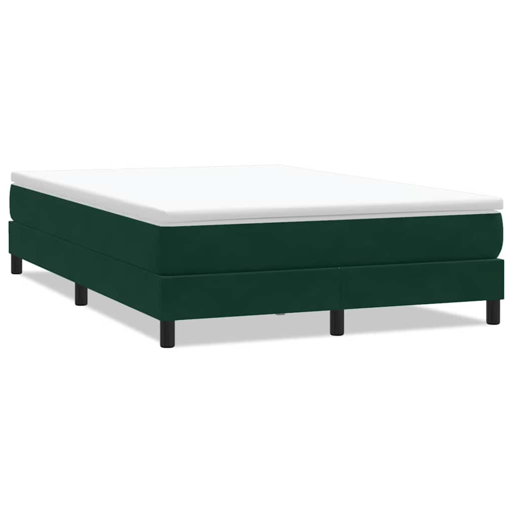 kontinentalseng uden madras 160x210 cm fløjl mørkegrøn