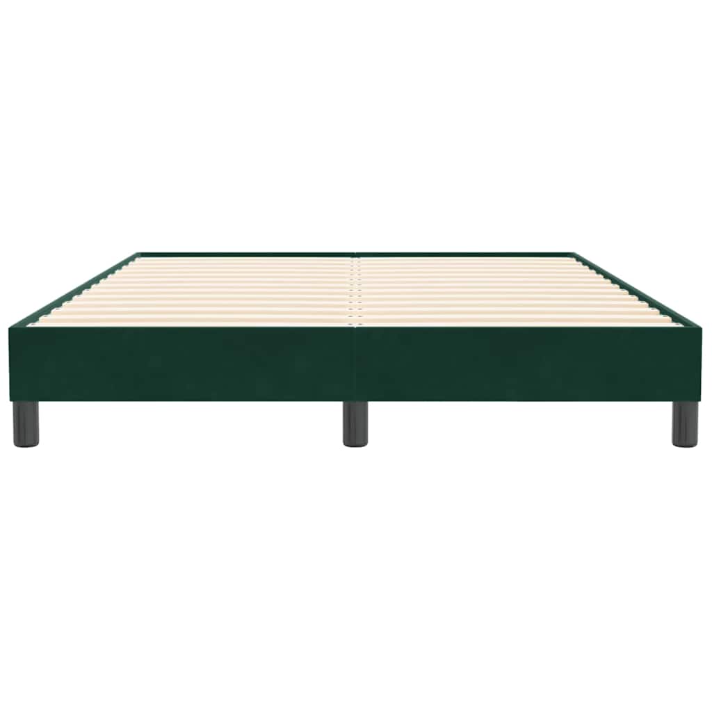 kontinentalseng uden madras 160x210 cm fløjl mørkegrøn