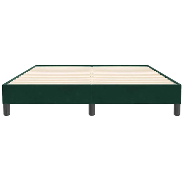 kontinentalseng uden madras 160x210 cm fløjl mørkegrøn