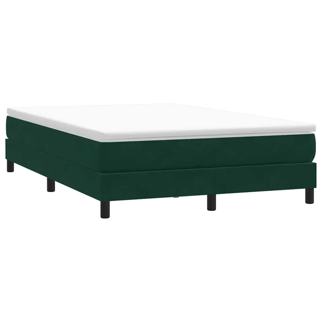 kontinentalseng uden madras 160x210 cm fløjl mørkegrøn