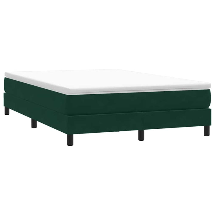 kontinentalseng uden madras 160x210 cm fløjl mørkegrøn