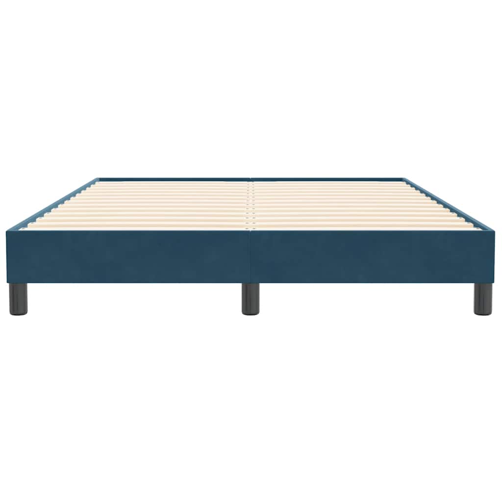 kontinentalseng uden madras 160x210 cm fløjl mørkeblå