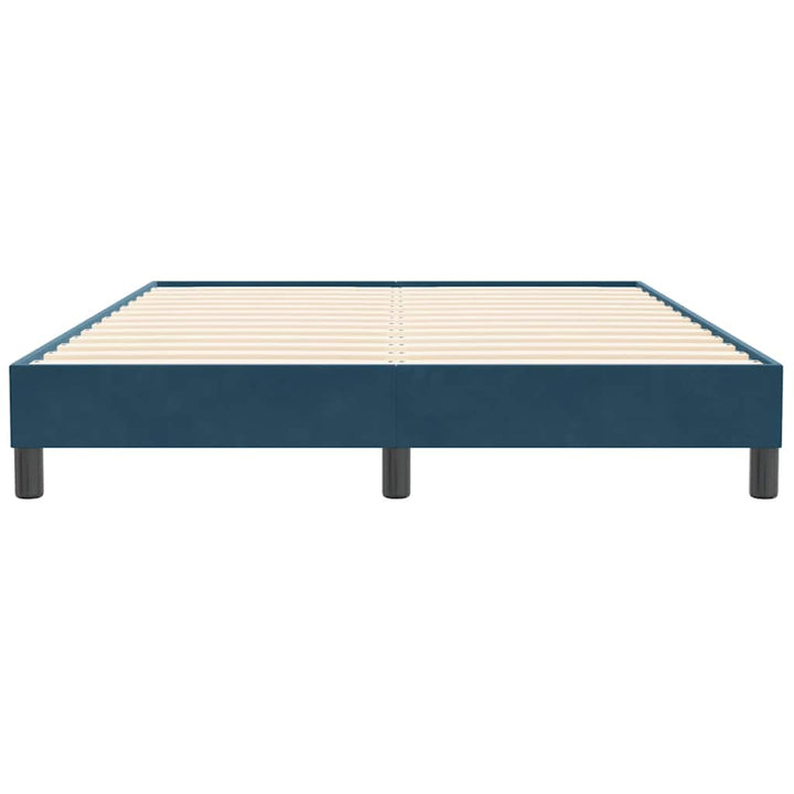 kontinentalseng uden madras 160x210 cm fløjl mørkeblå