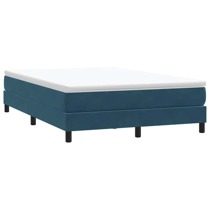 kontinentalseng uden madras 160x210 cm fløjl mørkeblå