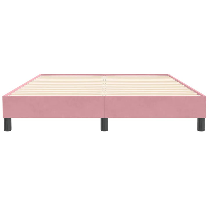 kontinentalseng uden madras 160x210 cm fløjl lyserød
