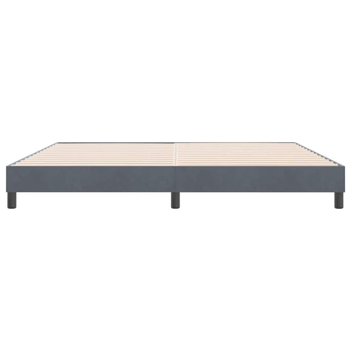 kontinentalseng uden madras 180x210 cm fløjl mørkegrå