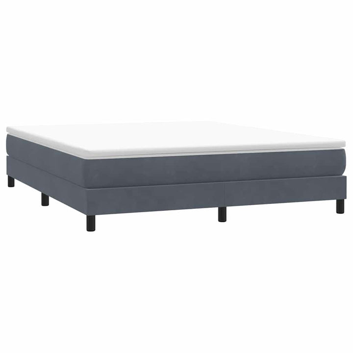 kontinentalseng uden madras 180x210 cm fløjl mørkegrå