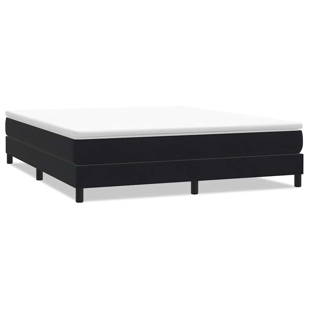 kontinentalseng uden madras 180x210 cm fløjl sort