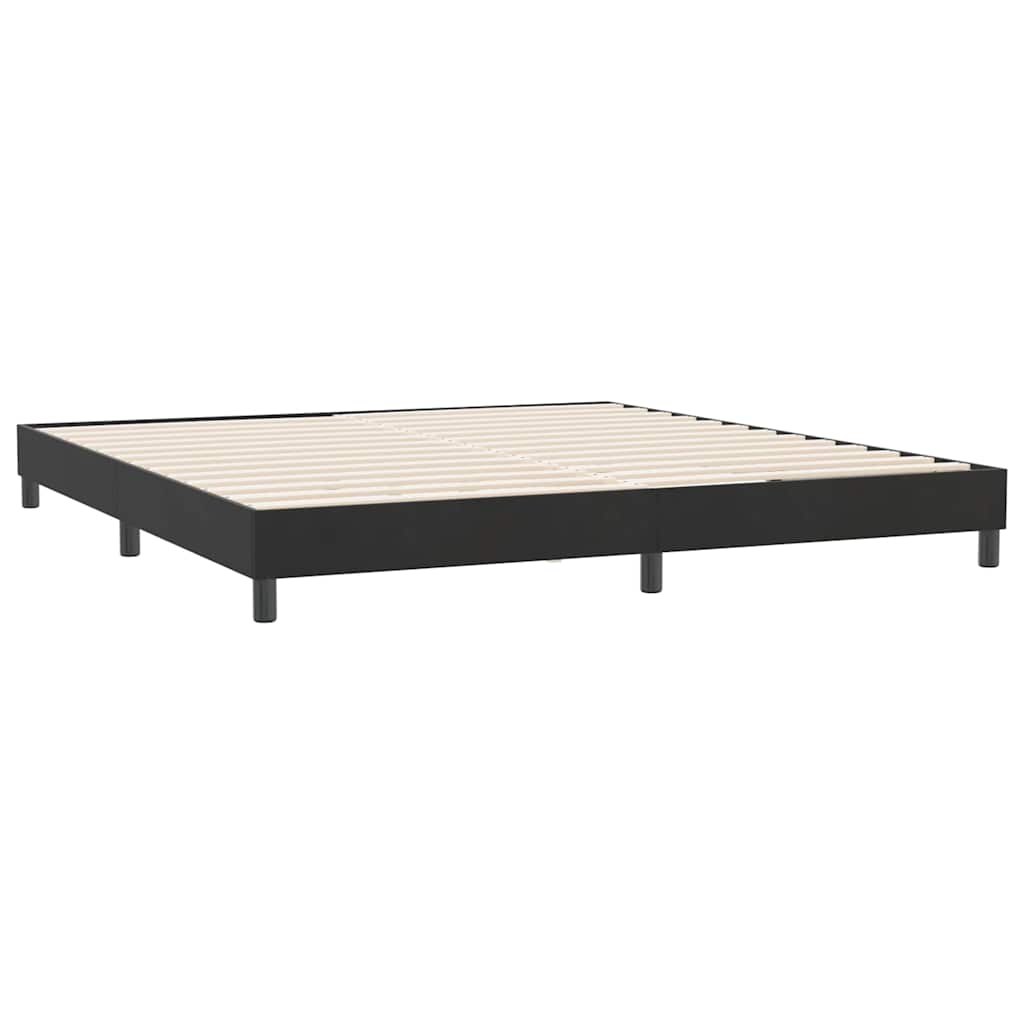 kontinentalseng uden madras 180x210 cm fløjl sort