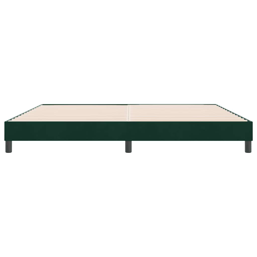 kontinentalseng uden madras 180x210 cm fløjl mørkegrøn