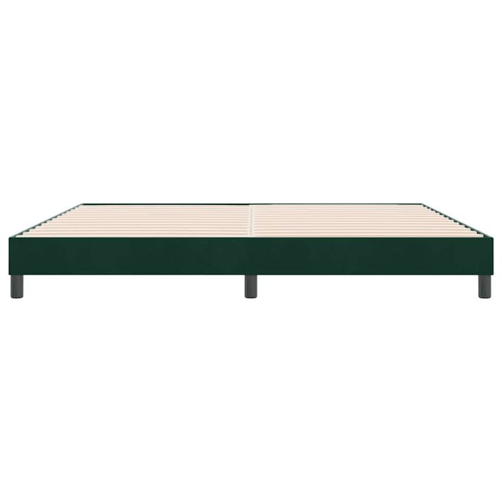 kontinentalseng uden madras 180x210 cm fløjl mørkegrøn