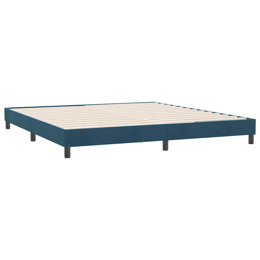 kontinentalseng uden madras 180x210 cm fløjl mørkeblå