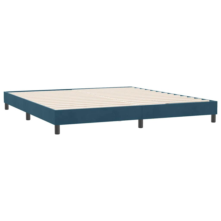 kontinentalseng uden madras 180x210 cm fløjl mørkeblå