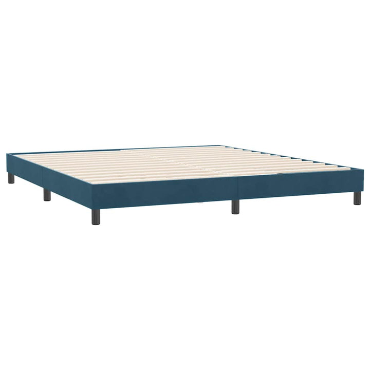 kontinentalseng uden madras 180x210 cm fløjl mørkeblå
