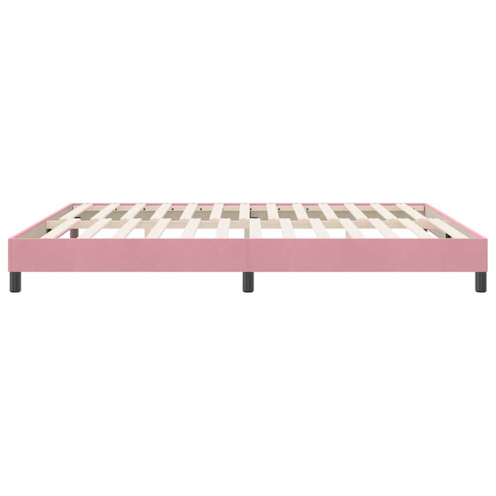 kontinentalseng uden madras 180x210 cm fløjl lyserød