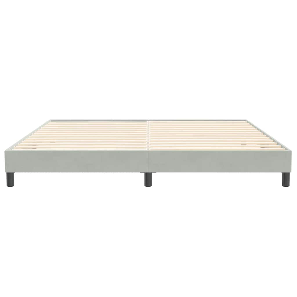 kontinentalseng uden madras 200x210 cm fløjl lysegrå