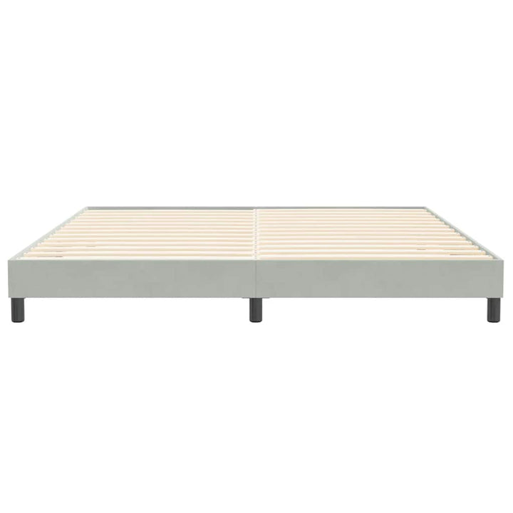 kontinentalseng uden madras 200x210 cm fløjl lysegrå