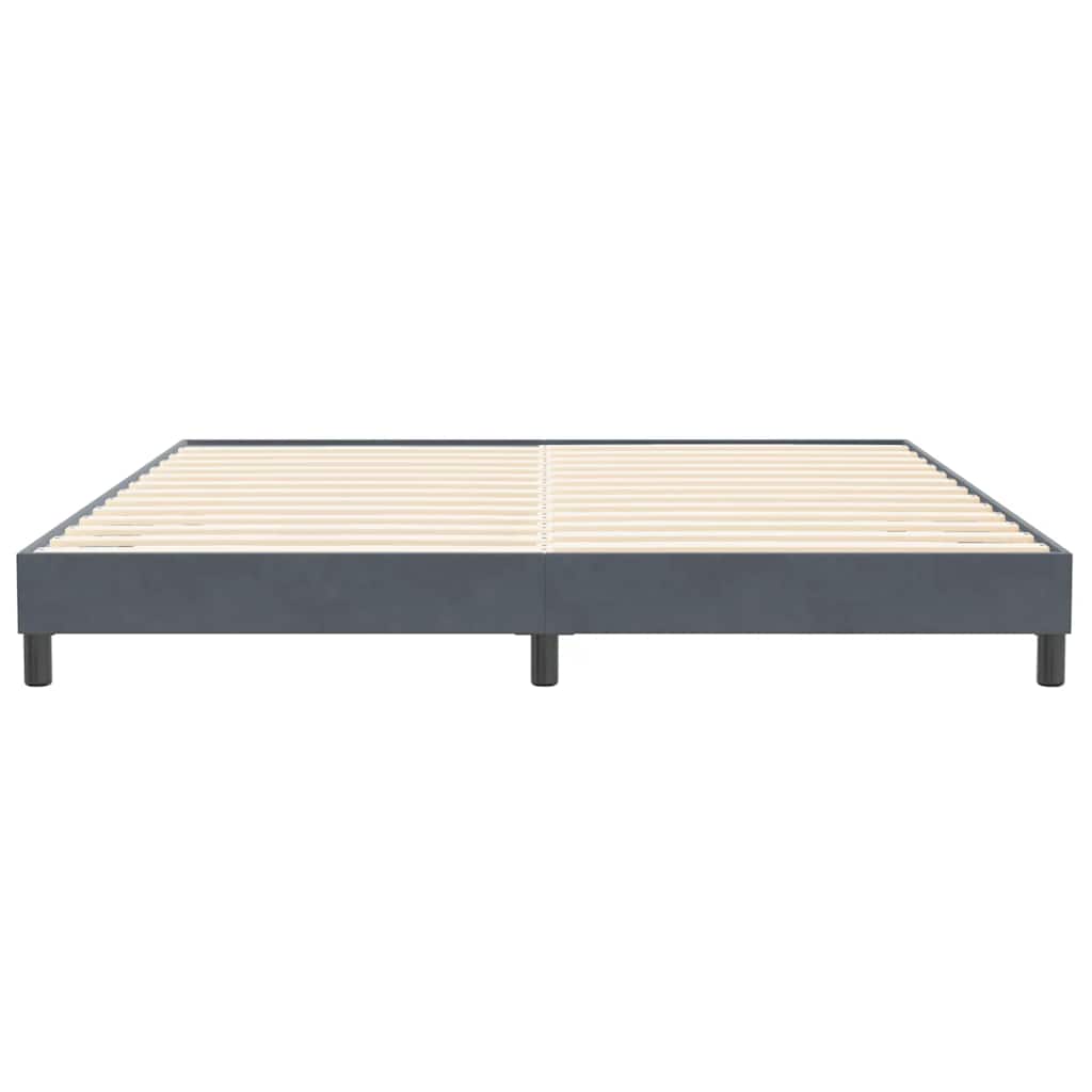 kontinentalseng uden madras 200x210 cm fløjl mørkegrå