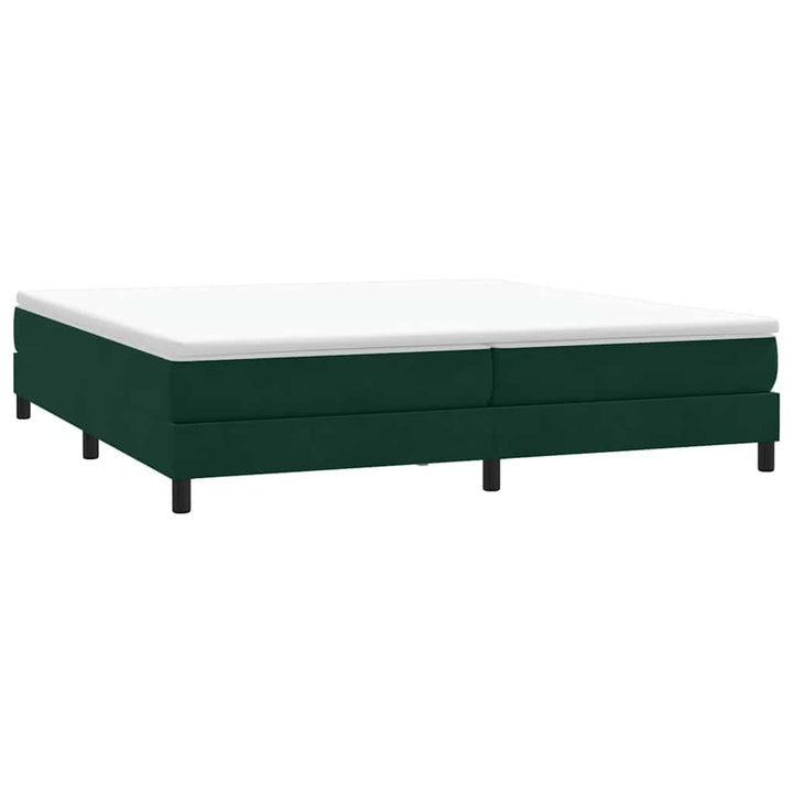 kontinentalseng uden madras 200x210 cm fløjl mørkegrøn