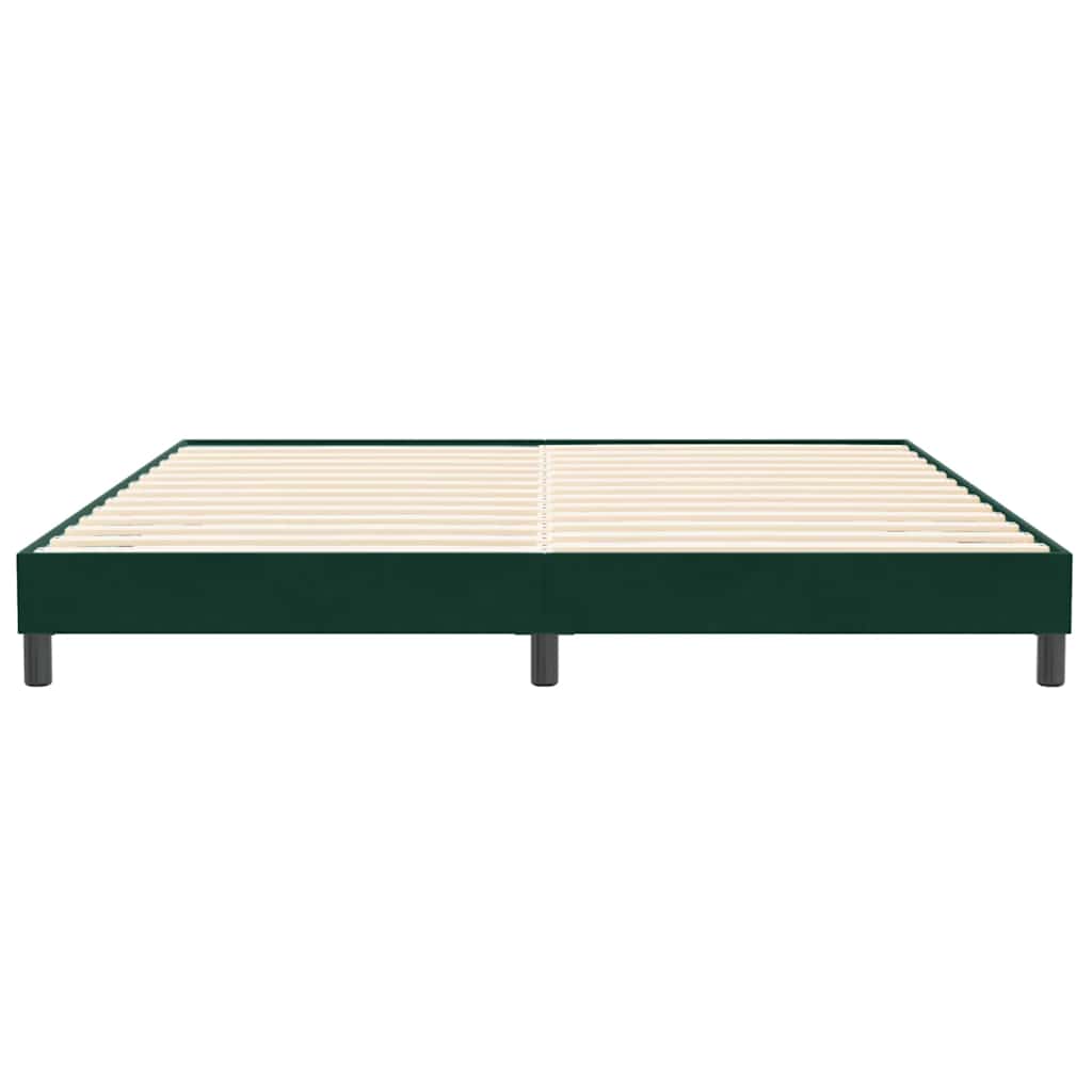 kontinentalseng uden madras 200x210 cm fløjl mørkegrøn