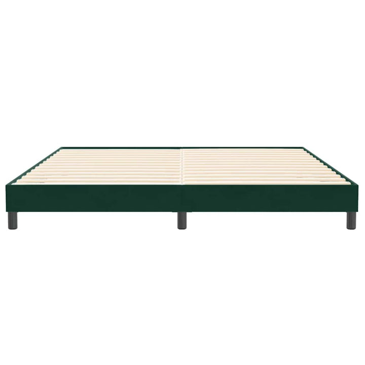 kontinentalseng uden madras 200x210 cm fløjl mørkegrøn