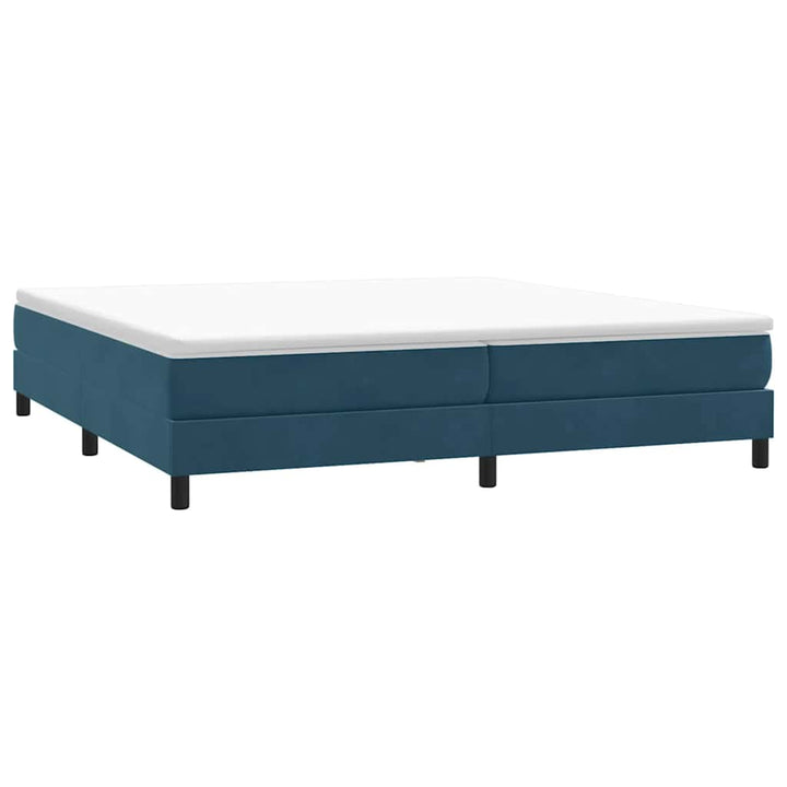 kontinentalseng uden madras 200x210 cm fløjl mørkeblå