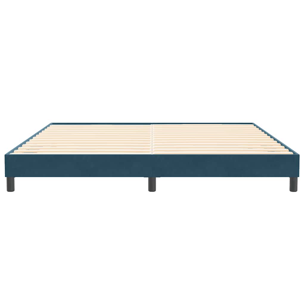 kontinentalseng uden madras 200x210 cm fløjl mørkeblå