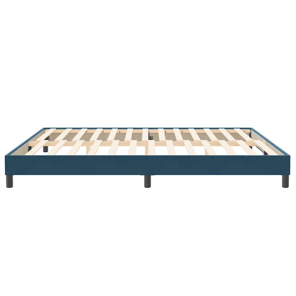 kontinentalseng uden madras 200x210 cm fløjl mørkeblå