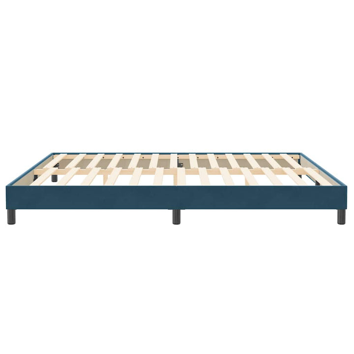 kontinentalseng uden madras 200x210 cm fløjl mørkeblå