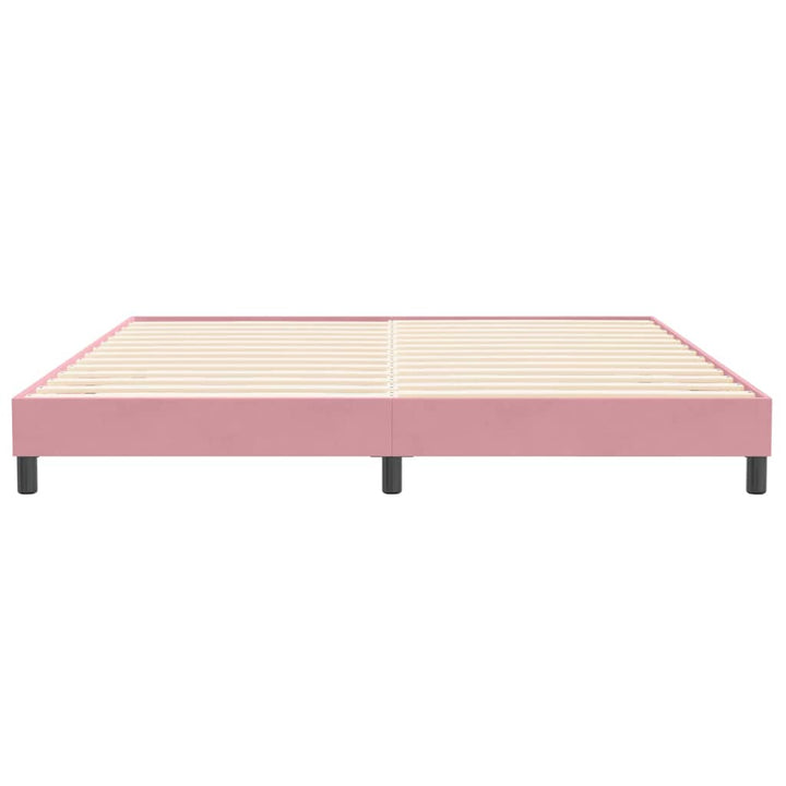 kontinentalseng uden madras 200x210 cm fløjl lyserød