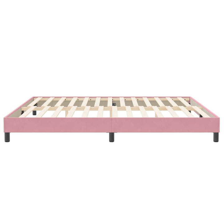 kontinentalseng uden madras 200x210 cm fløjl lyserød