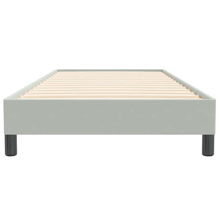 kontinentalseng uden madras 80x220 cm fløjl lysegrå