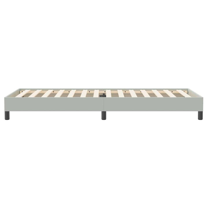 kontinentalseng uden madras 80x220 cm fløjl lysegrå