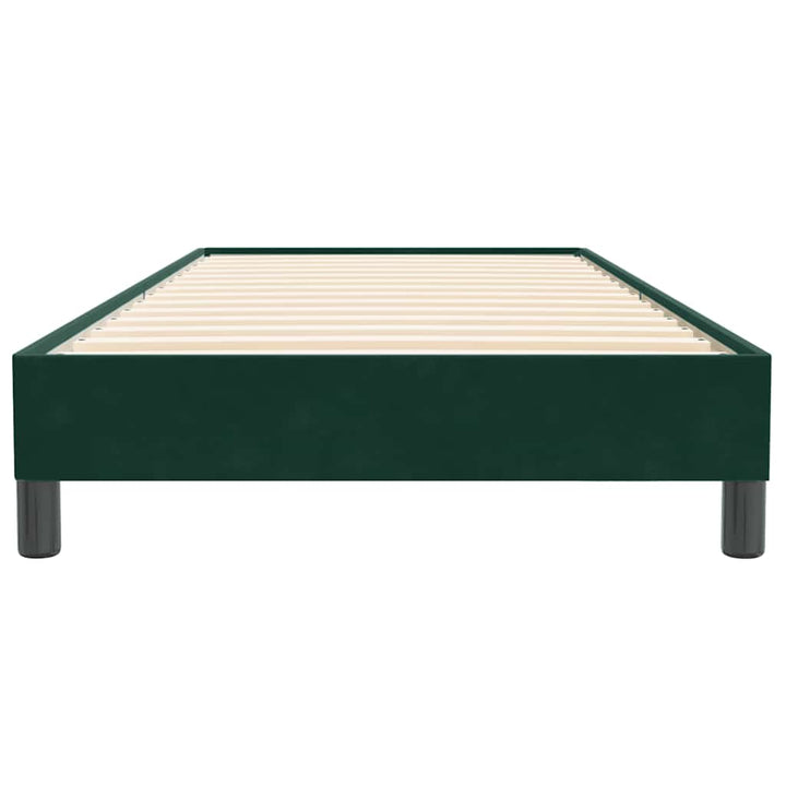 kontinentalseng uden madras 80x220 cm fløjl mørkegrøn