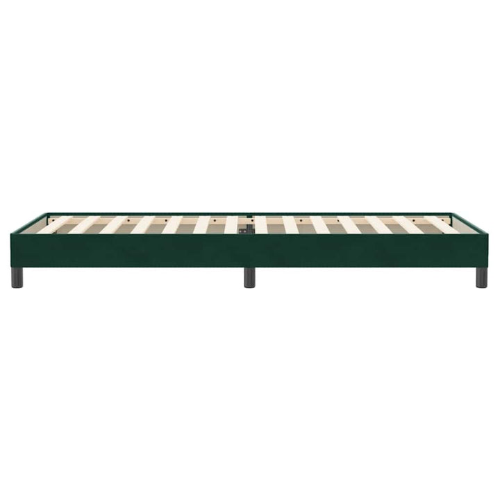 kontinentalseng uden madras 80x220 cm fløjl mørkegrøn