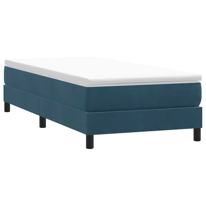 kontinentalseng uden madras 80x220 cm fløjl mørkeblå