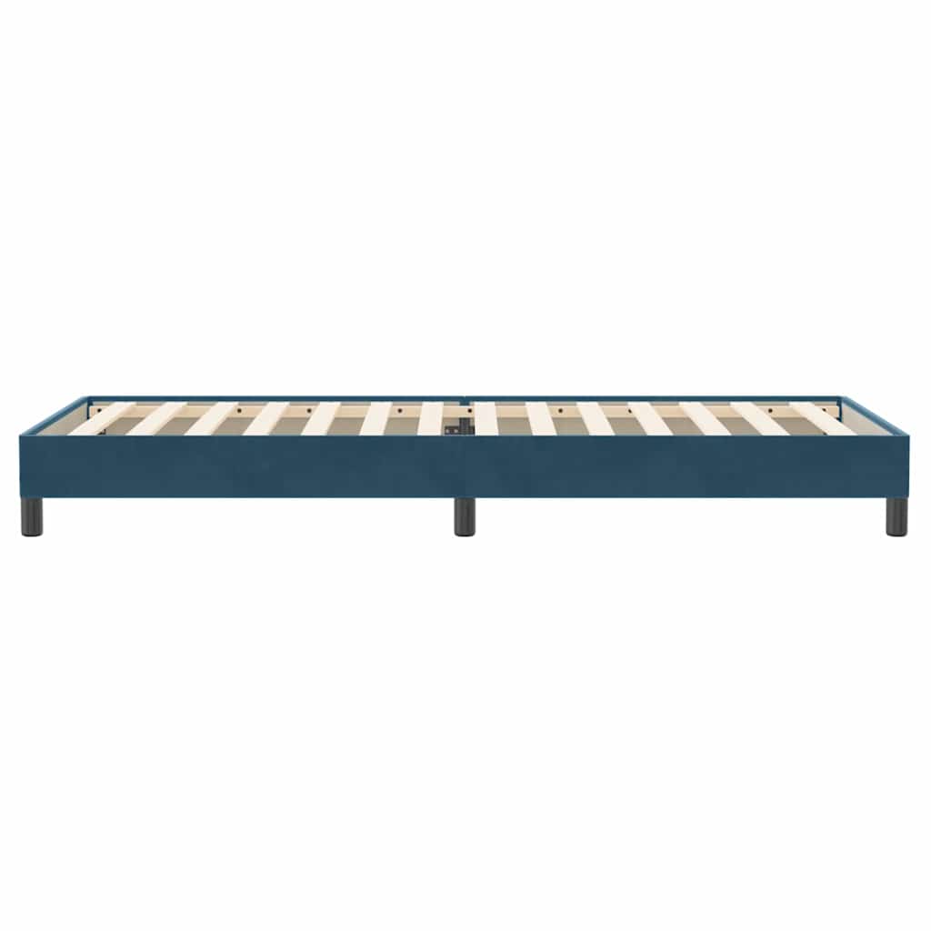 kontinentalseng uden madras 80x220 cm fløjl mørkeblå