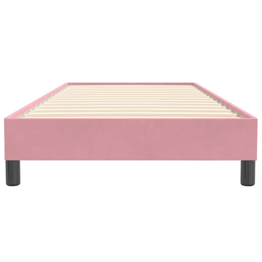 kontinentalseng uden madras 80x220 cm fløjl lyserød
