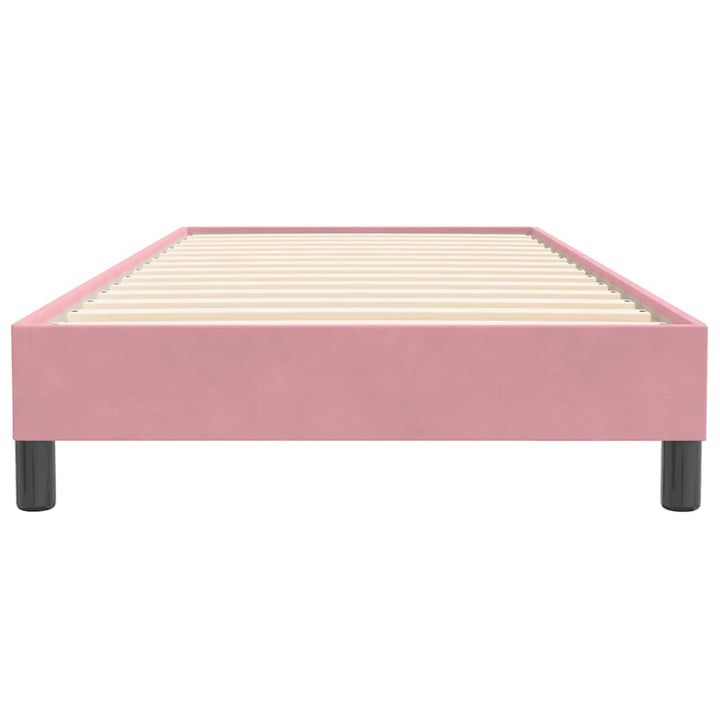 kontinentalseng uden madras 80x220 cm fløjl lyserød