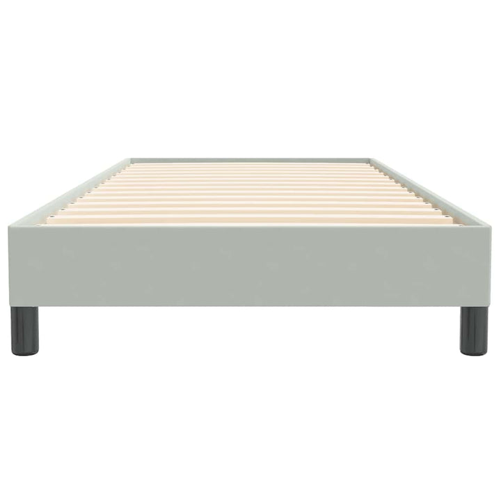 kontinentalseng uden madras 90x220 cm fløjl lysegrå