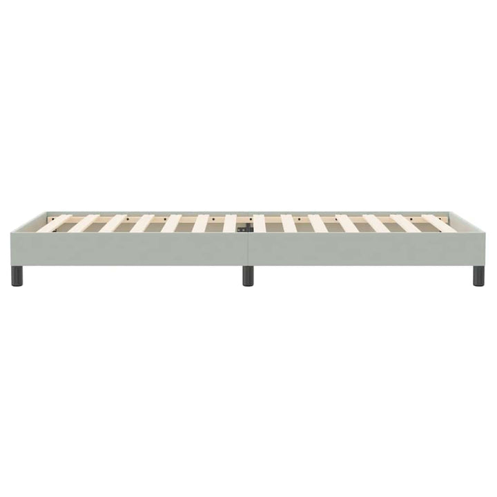 kontinentalseng uden madras 90x220 cm fløjl lysegrå