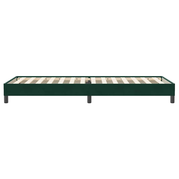 kontinentalseng uden madras 90x220 cm fløjl mørkegrøn