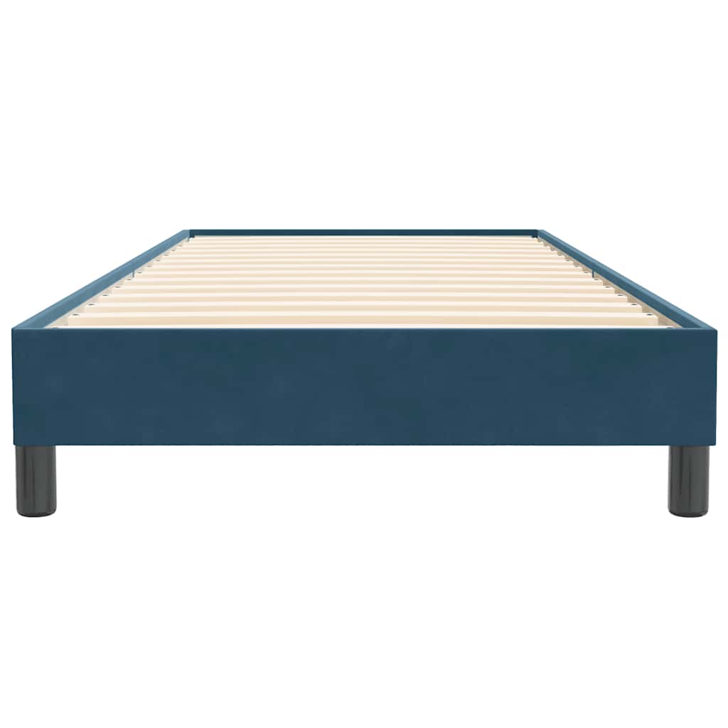 kontinentalseng uden madras 90x220 cm fløjl mørkeblå