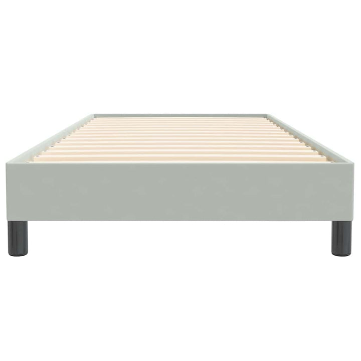 kontinentalseng uden madras 100x220 cm fløjl lysegrå