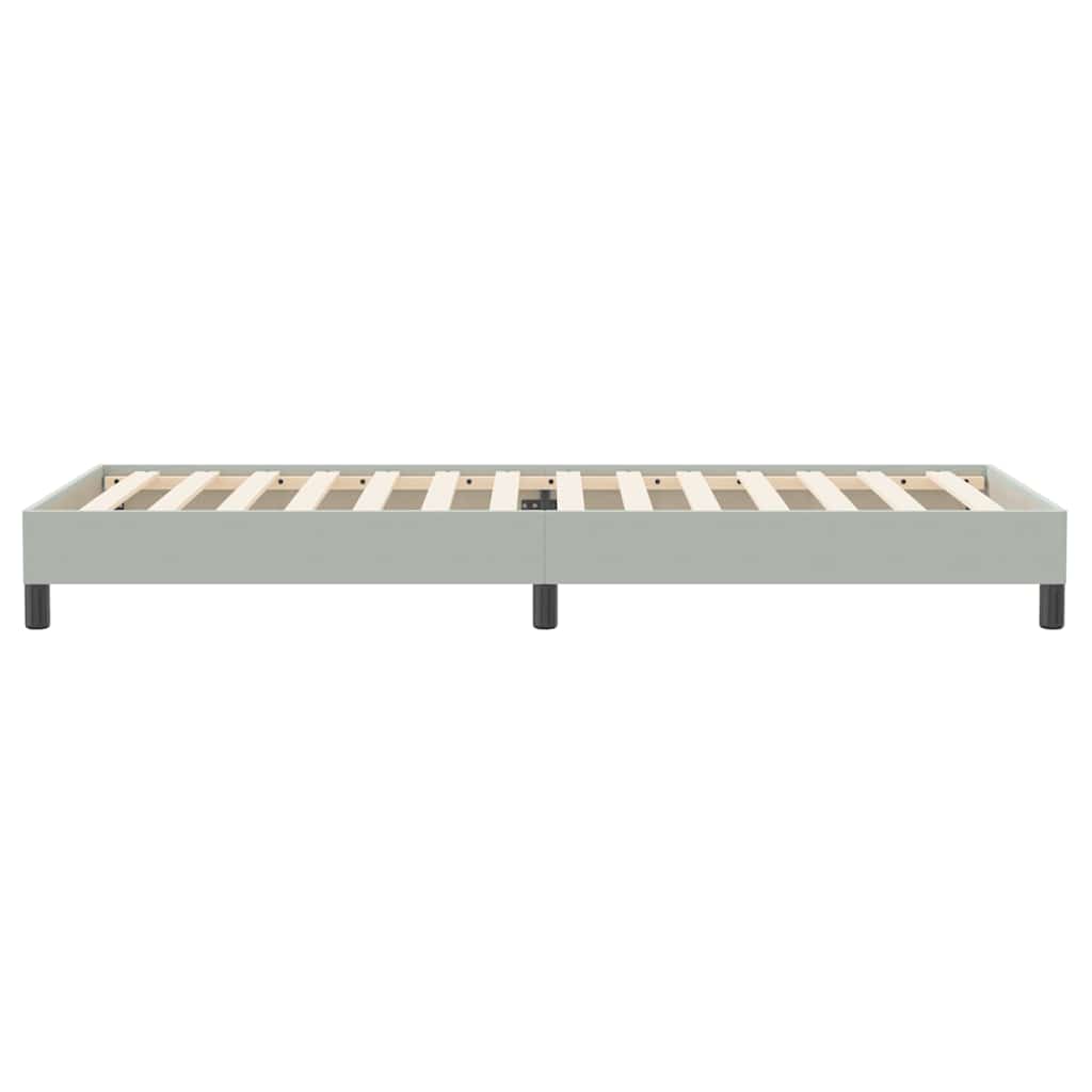 kontinentalseng uden madras 100x220 cm fløjl lysegrå