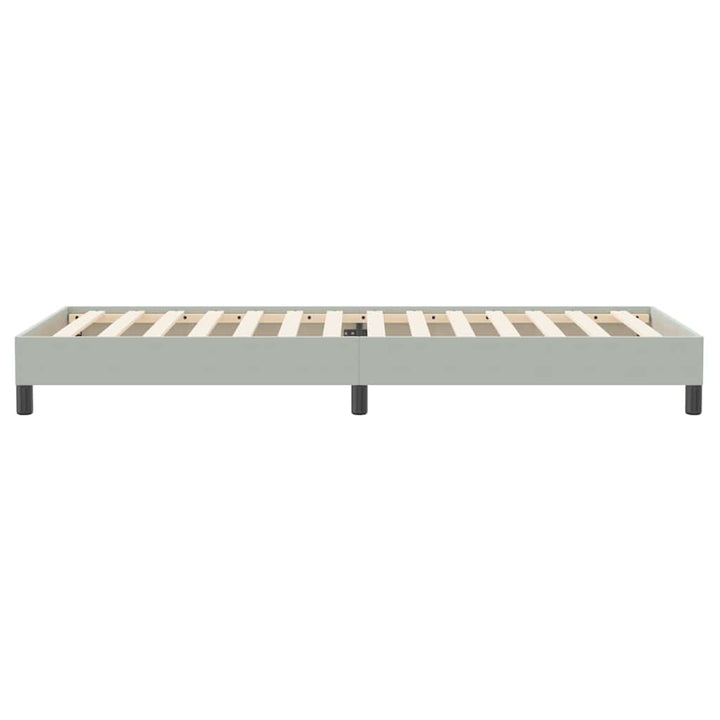 kontinentalseng uden madras 100x220 cm fløjl lysegrå