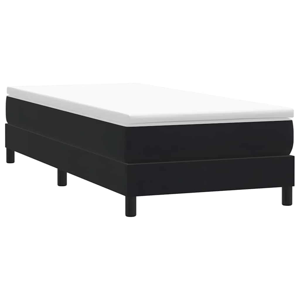 kontinentalseng uden madras 100x220 cm fløjl sort